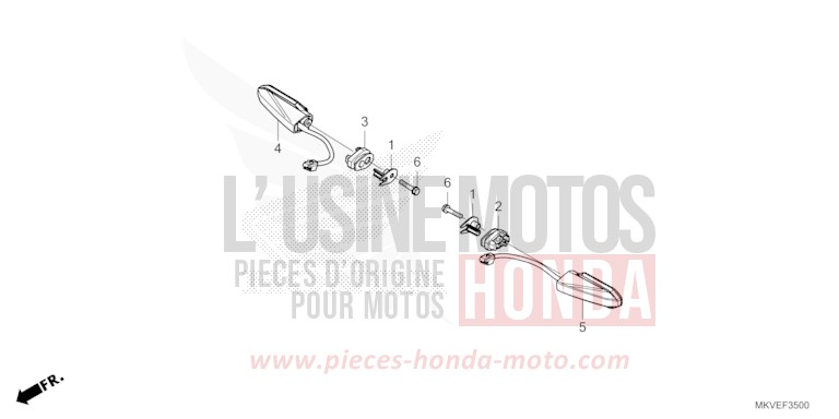 REAR WINKER for Forza 750 IRIDIUM GRAY METALLIC (NHC65) from 2025